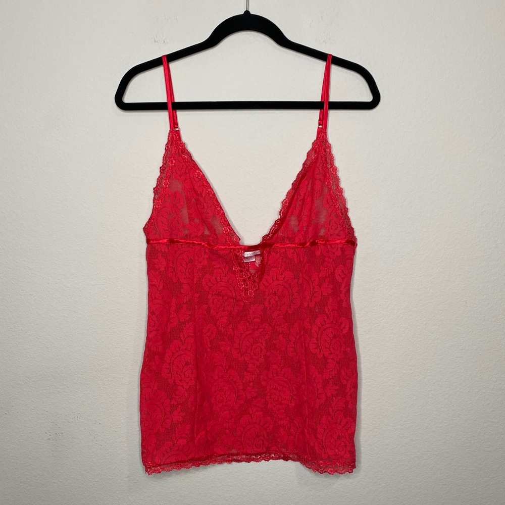 Victoria's Secret Red Lace Chemise